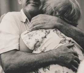 Couple hugging each other