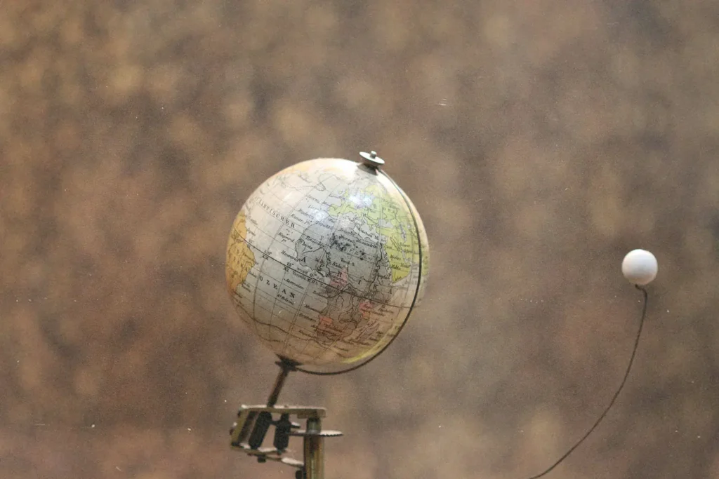 Globe on a spindle