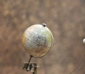 Globe on a spindle