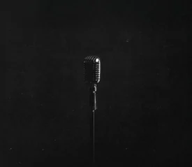 microphone in dark room