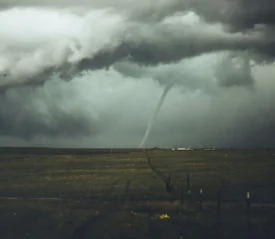 tornado in a field