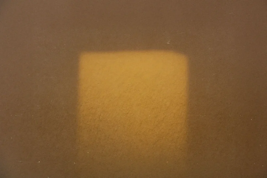 Light shining on a wall