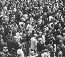 sea of people standing together