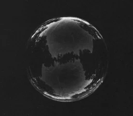 dark glassy bubble
