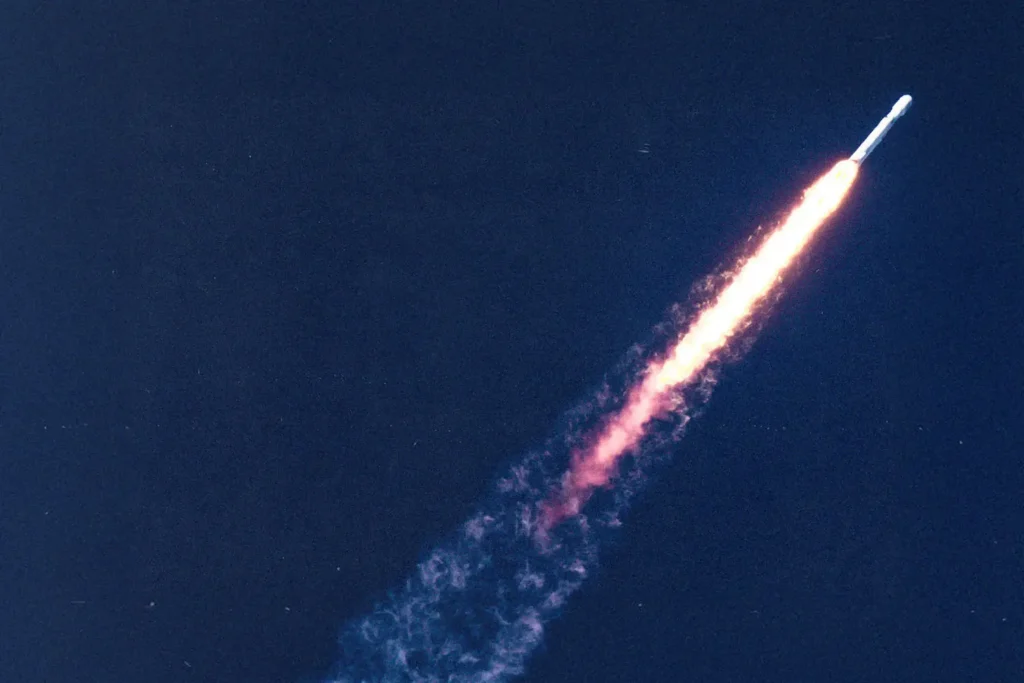 a rocket going into space