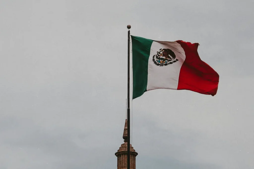 Mexico flag flying