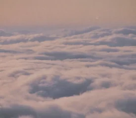 View of clouds from above