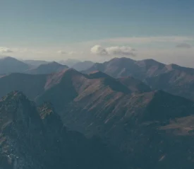 Bird's eye view of mountain tops