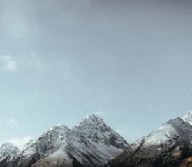 Mountain tops with snow