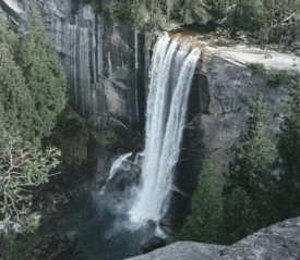 Cliff with a waterfall