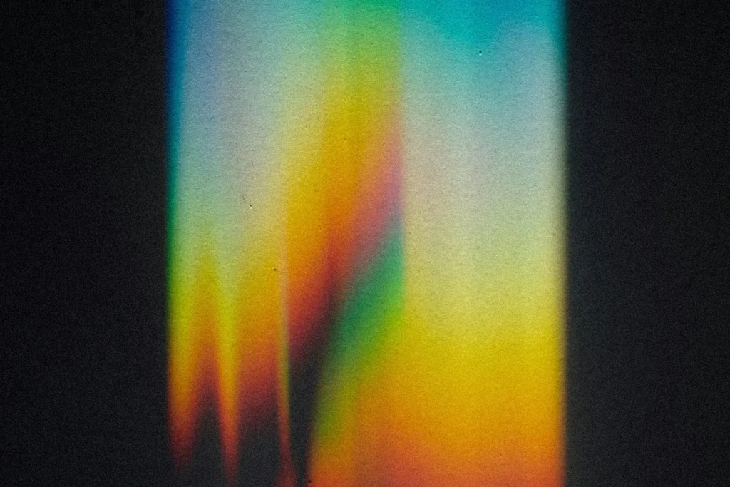 Fluorescent flowing rainbow lights