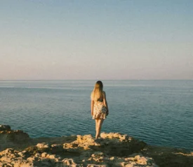 girl on edge of clif