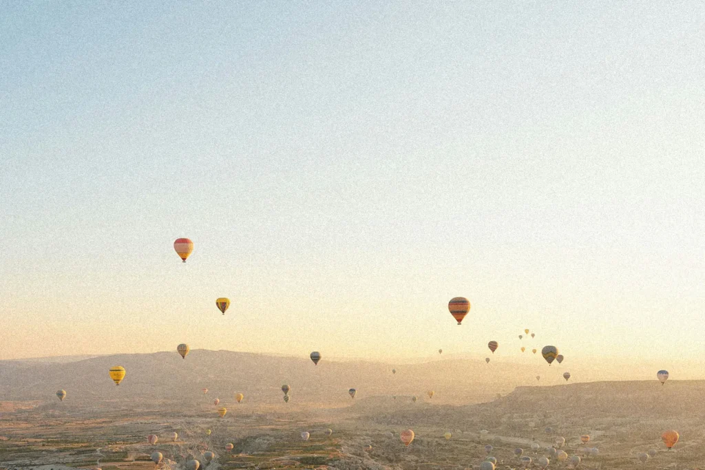 Sky full of hot air ballons