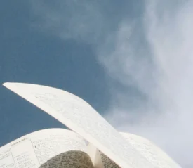 bible open with sky background