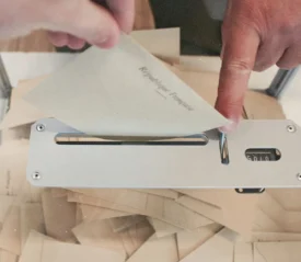 Hand holding a voting ballot