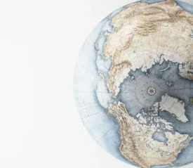 Aerial view of a globe