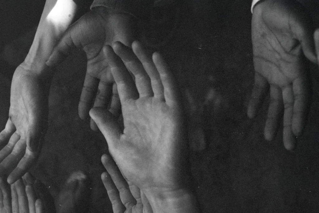 Close-up of open hands