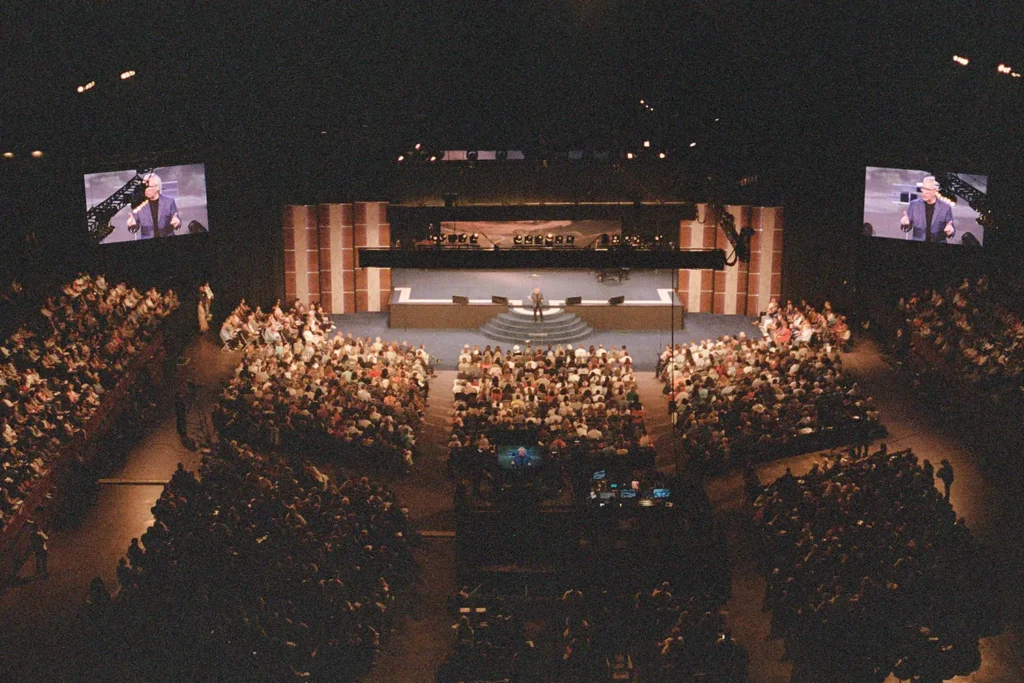 Aerial view of audience at SWBC in the Fort Worth Convention Center