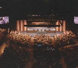 Aerial view of audience at SWBC in the Fort Worth Convention Center