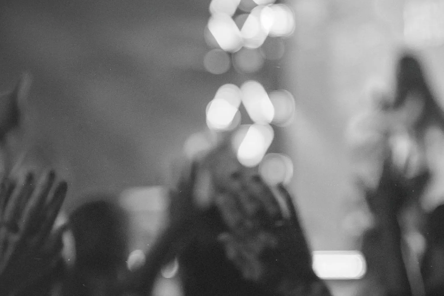 Hands lifted in worship