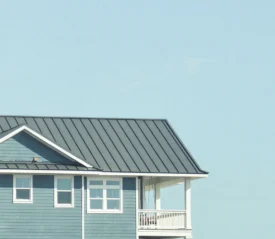 pale blue beach house