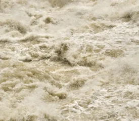 Close-up of rushing waters
