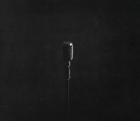 microphone in dark room