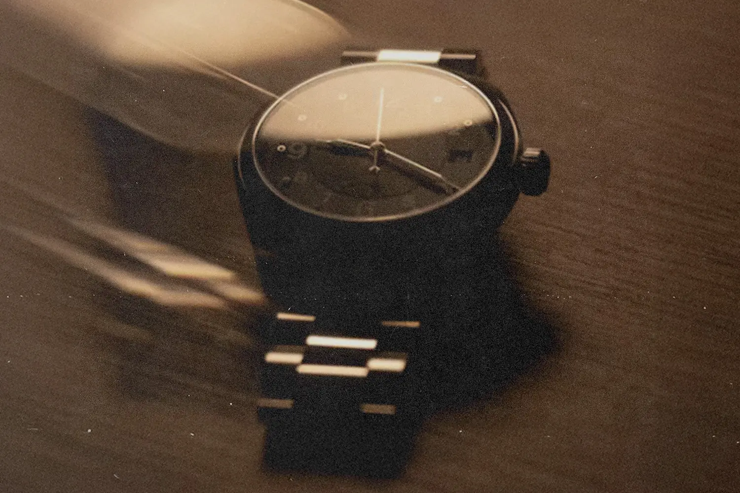 Minimalist wristwatch on a wooden surface symbolizing time management as a faith exercise, encouraging intentional daily habits that strengthen spiritual growth.
