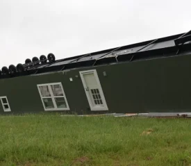 The damage left from a tornado in Springtown, Texas taken by KCM Disaster Relief