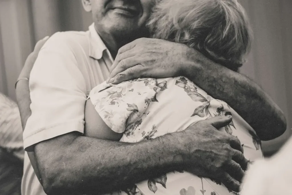 Couple hugging each other