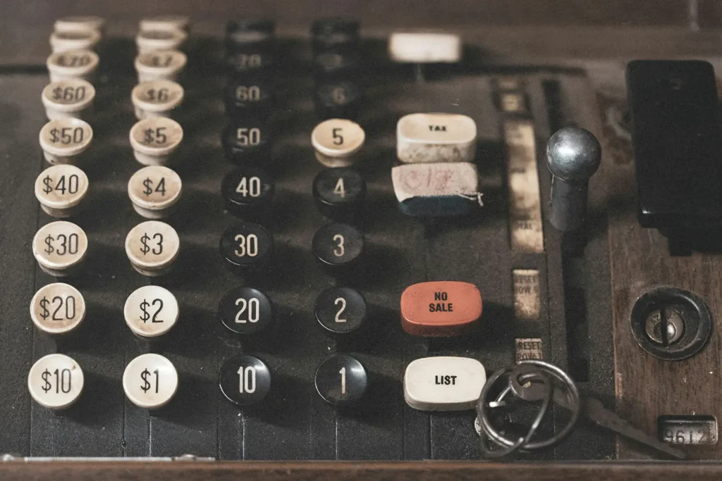 old cash register keys