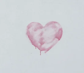 Pin watercolor painting of a heart