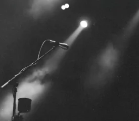 spotlight on microphone