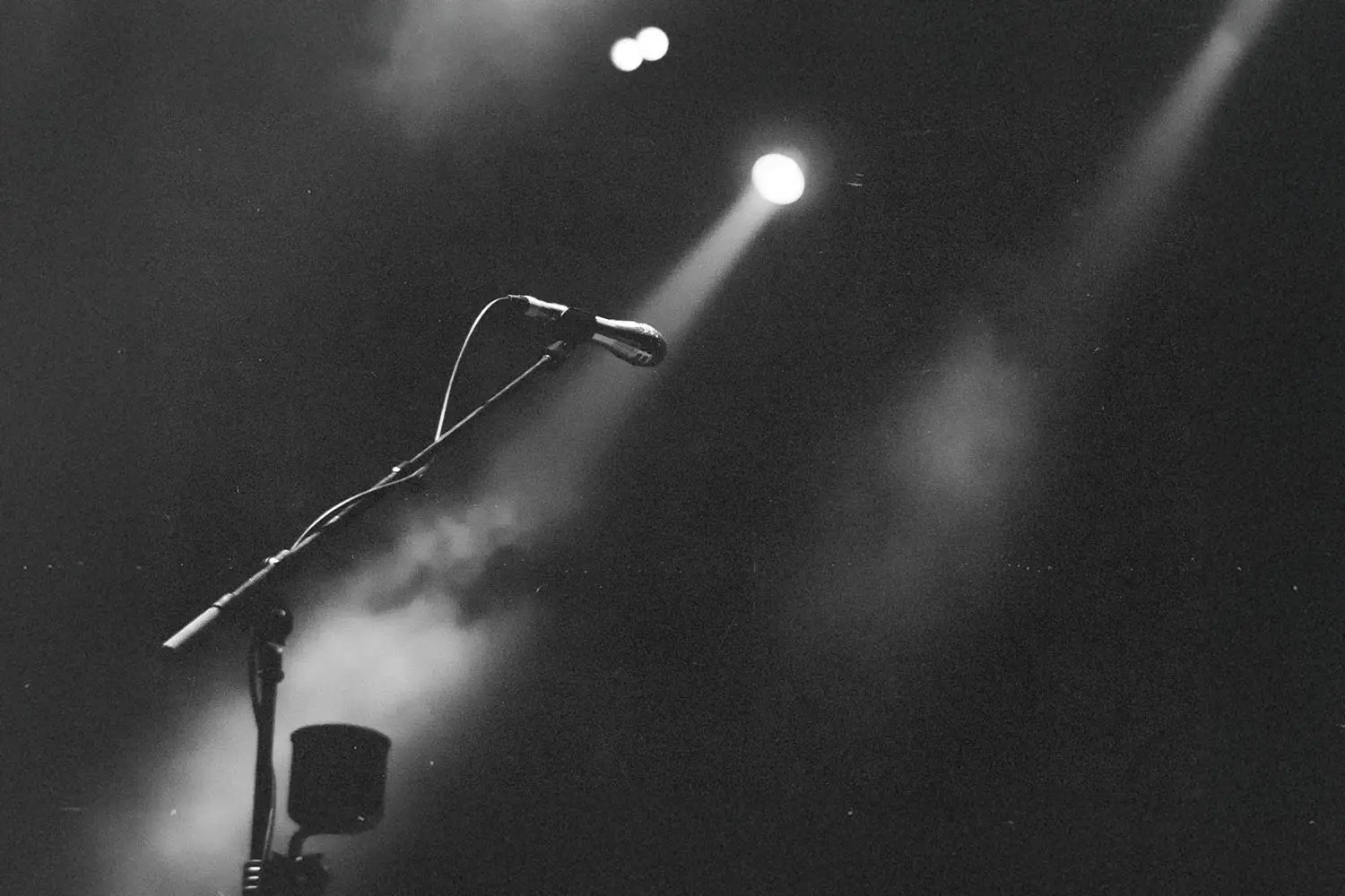 spotlight on microphone