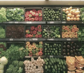 vegetables in a store