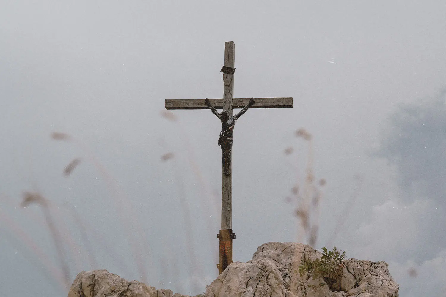 cross atop a mountain