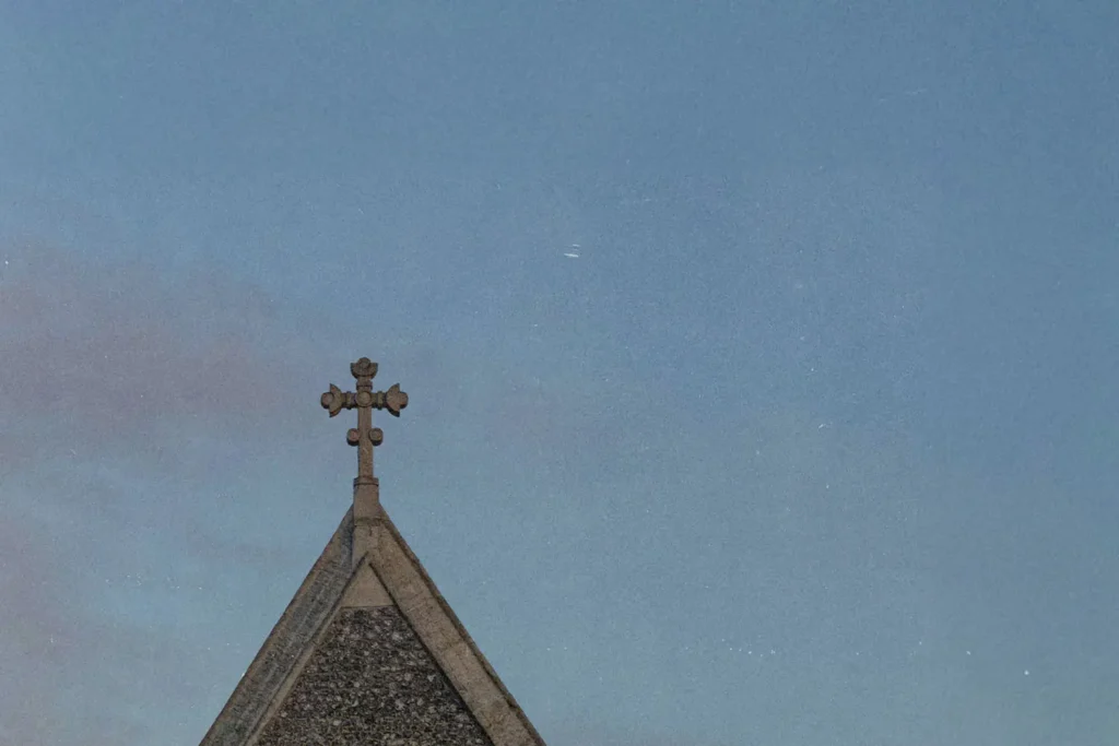 cross atop a steeple