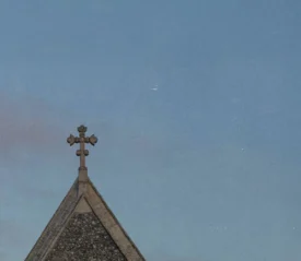 cross atop a steeple