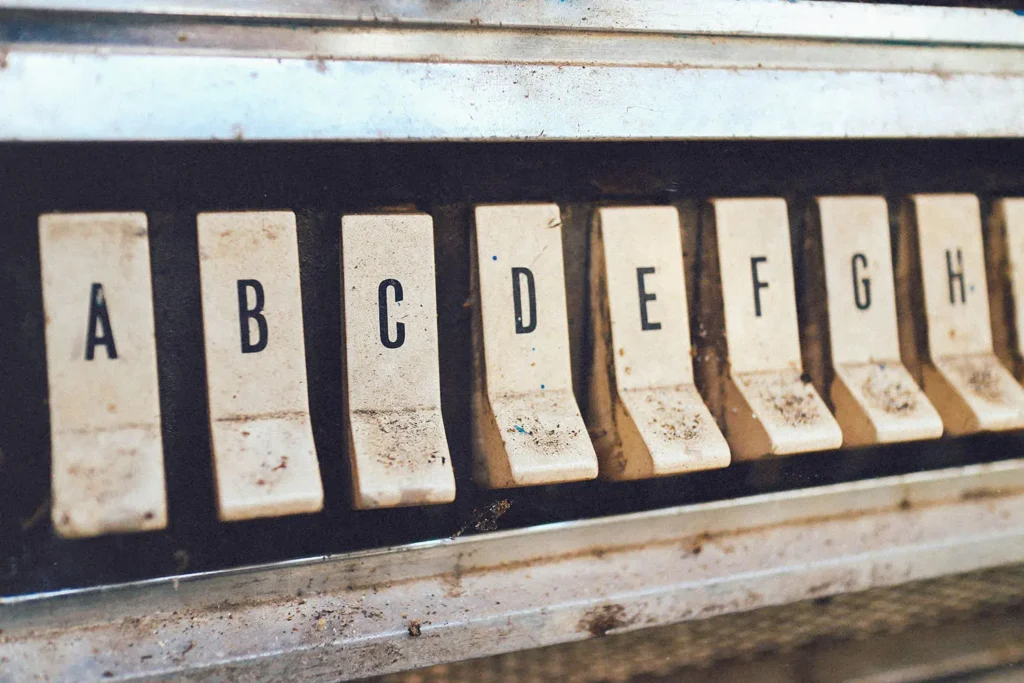 Letters of the English alphabet