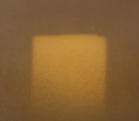 Light shining on a wall