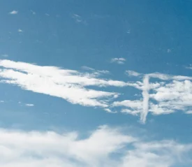 Cirrus clouds in a clear blue sky