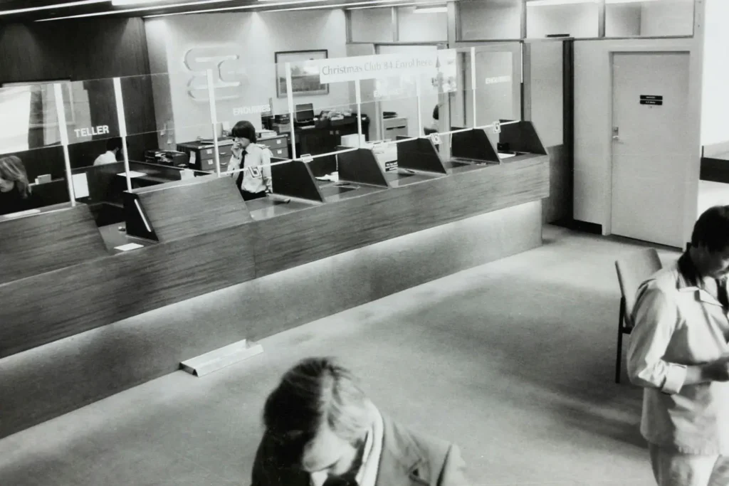 Bank teller stations