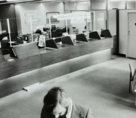 Bank teller stations