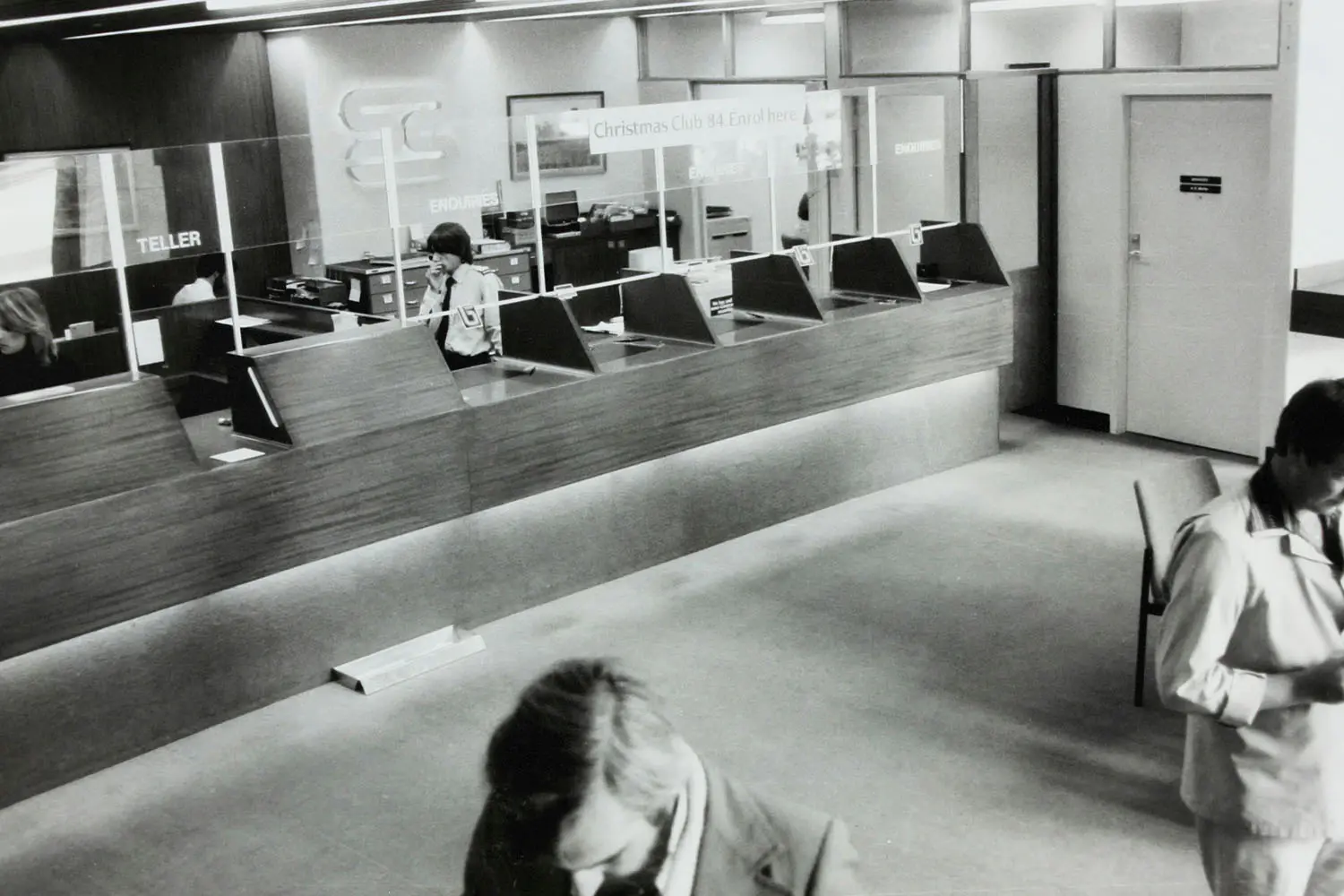 Bank teller stations