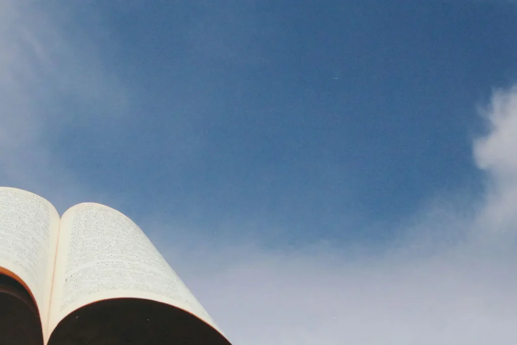 bible raised up to the sky