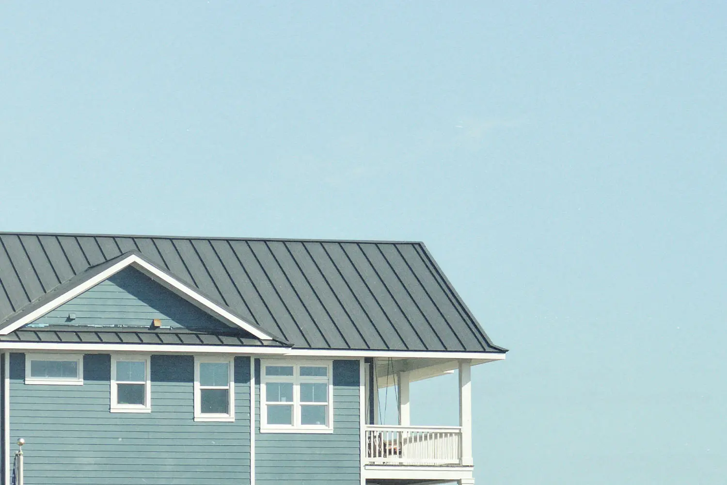 pale blue beach house