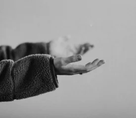 hands open in prayer