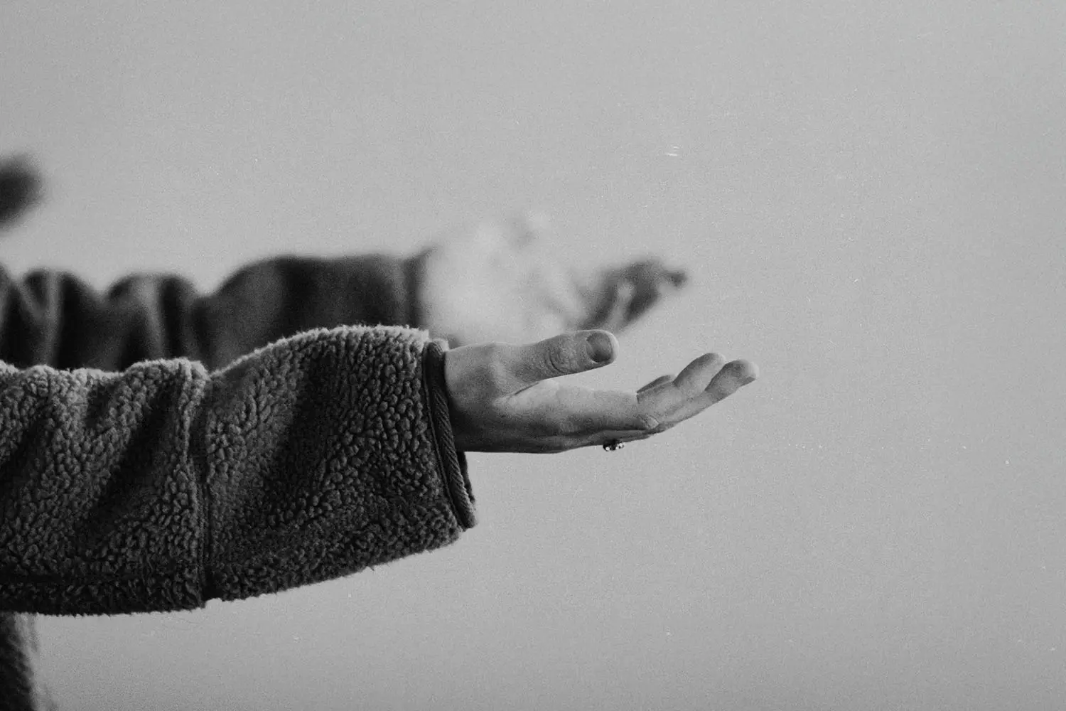 hands open in prayer