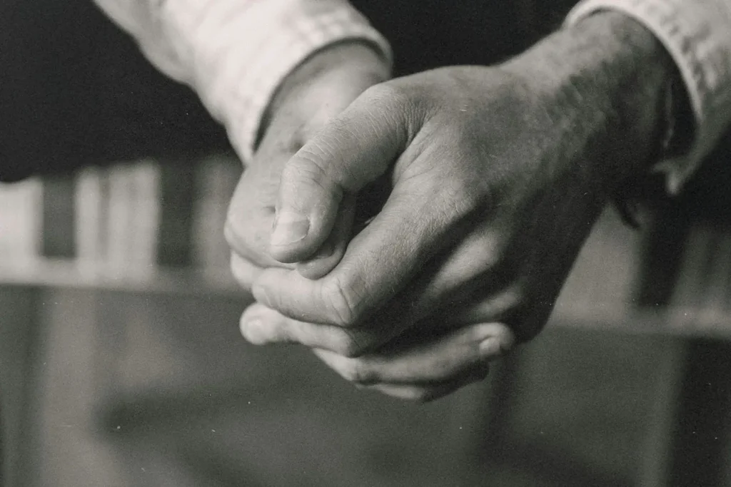 folded hands in prayer