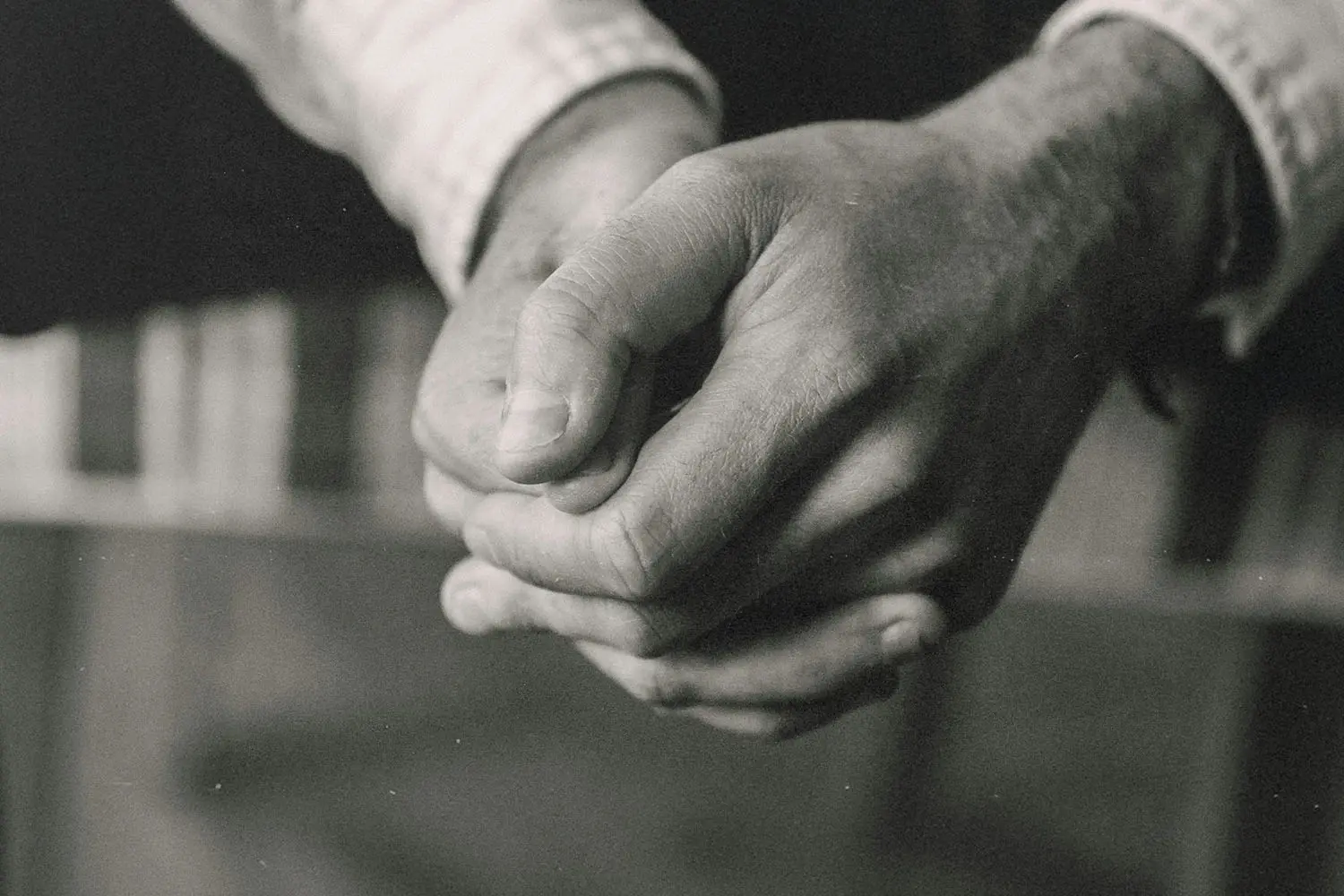 folded hands in prayer